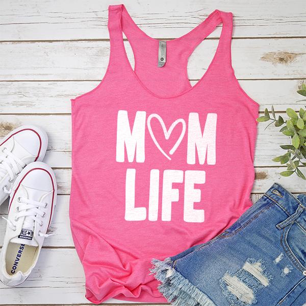 Mom Life with Heart - Tank Top Racerback