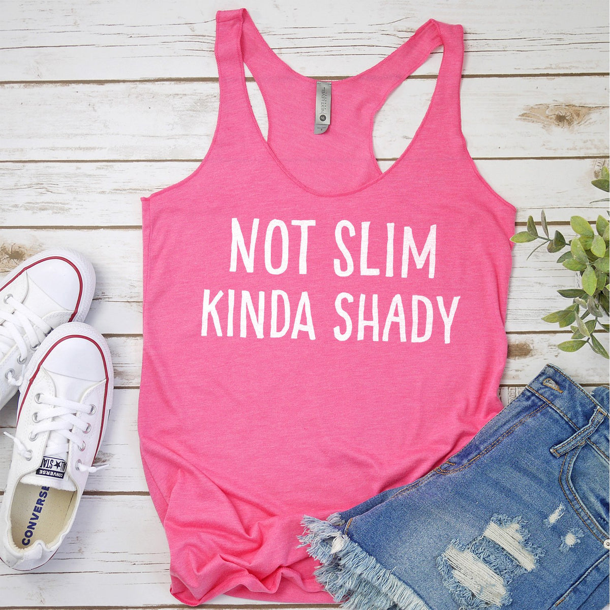 Not Slim Kinda Shady - Tank Top Racerback