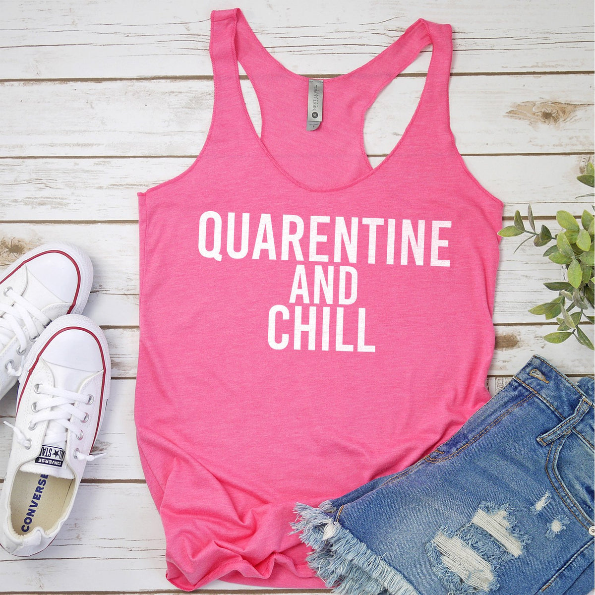 Quarantine and Chill - Tank Top Racerback