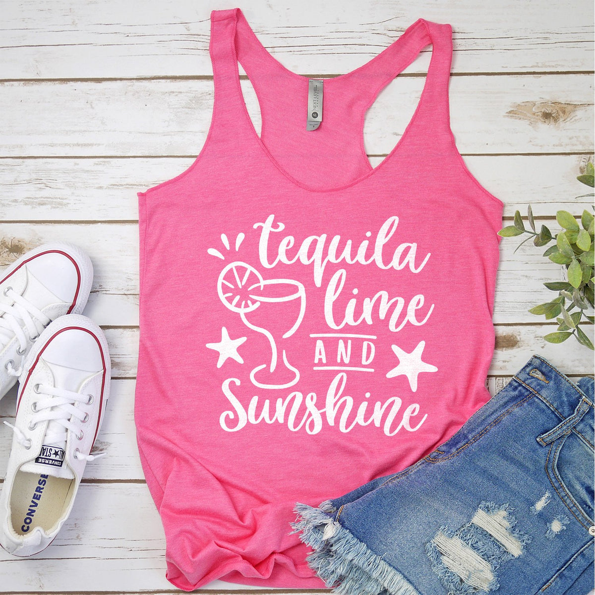Tequila Lime and Sunshine - Tank Top Racerback