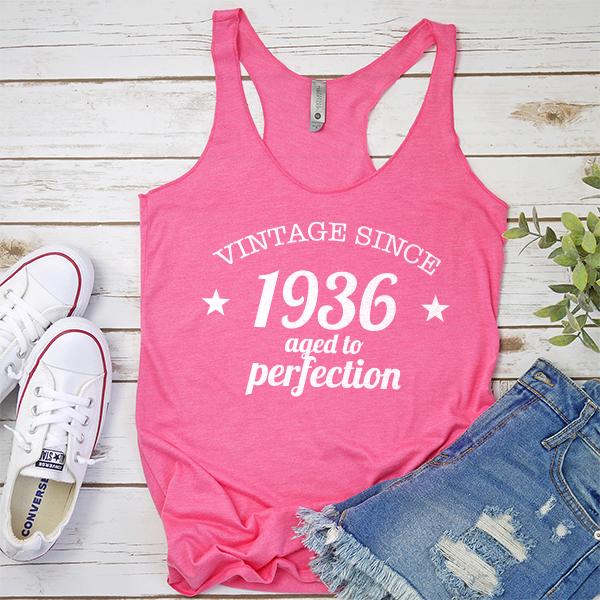 Vintage Since 1936 Aged to Perfection 85 Years Old - Tank Top Racerback
