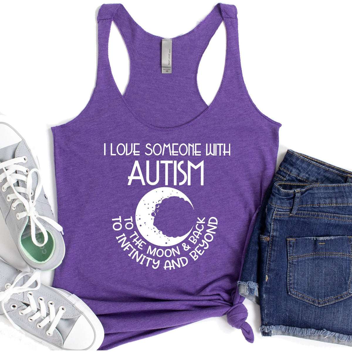 I Love Someone with the Autism to the Moon &amp; Back - Tank Top Racerback