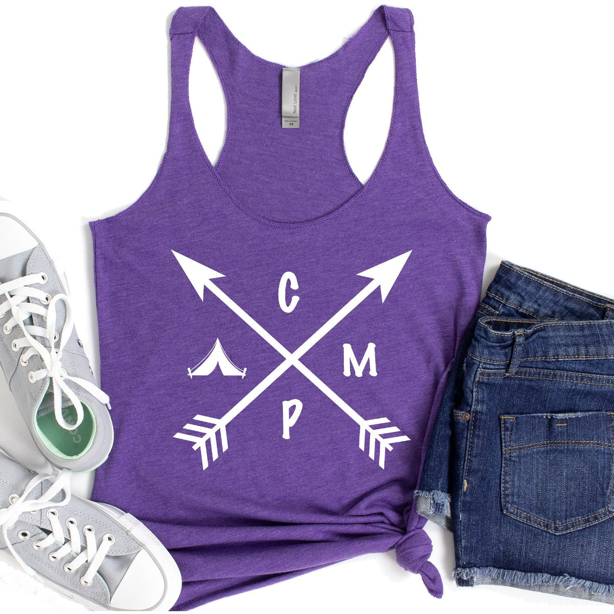 Camp with Arrows - Tank Top Racerback