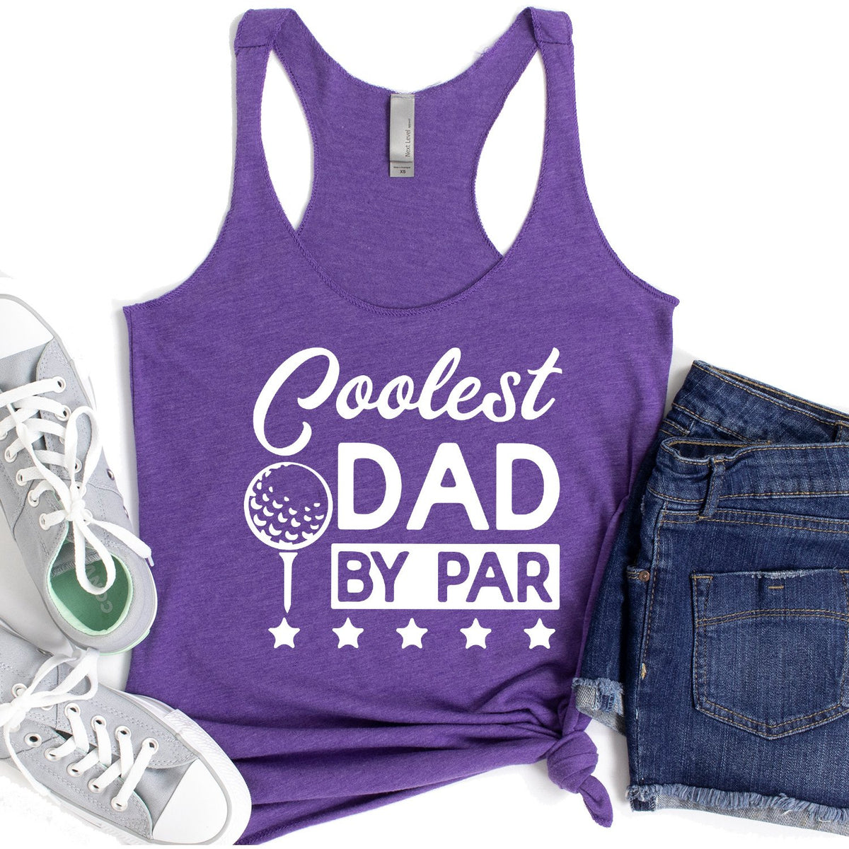 Coolest Dad By Par - Tank Top Racerback