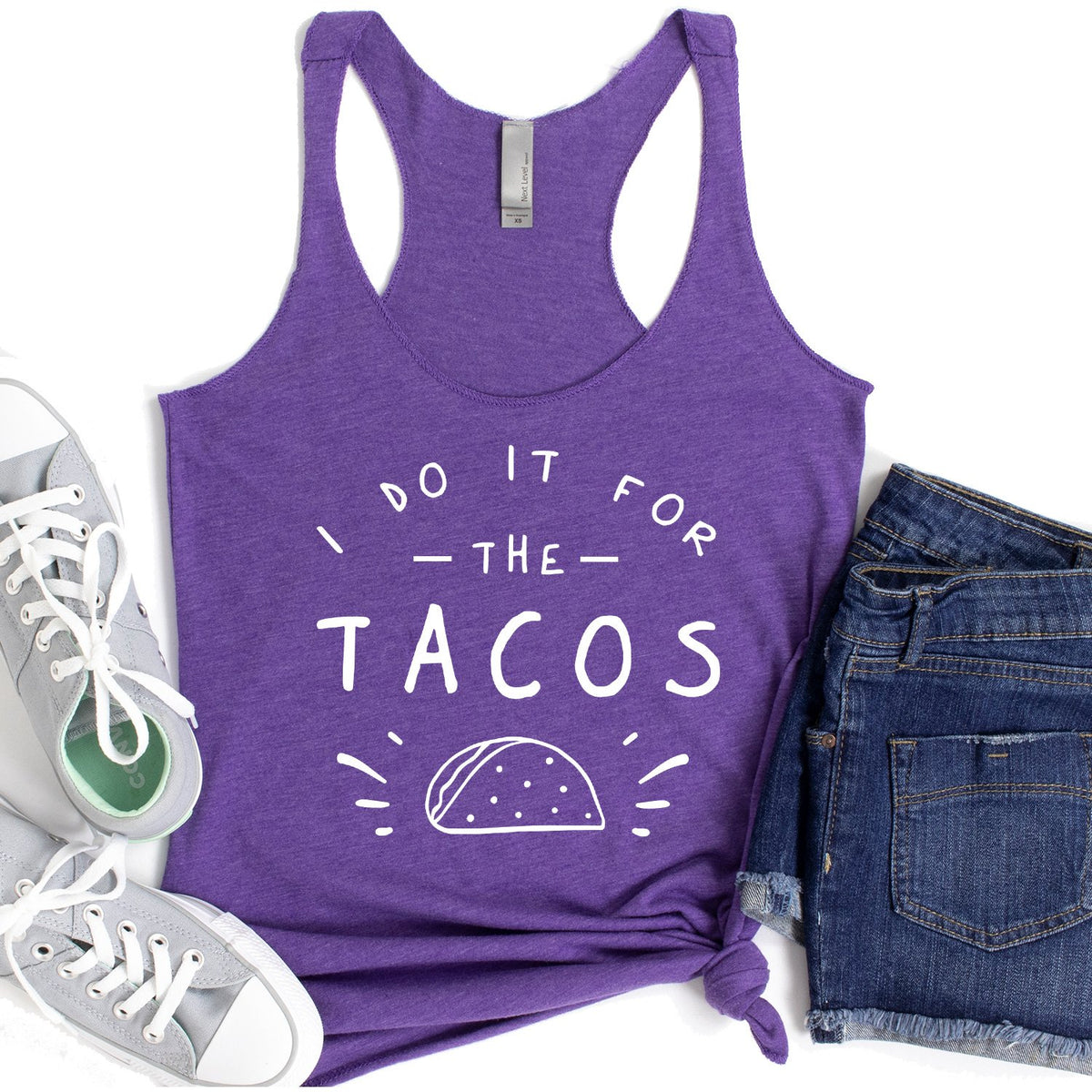 I Do It For The Tacos - Tank Top Racerback