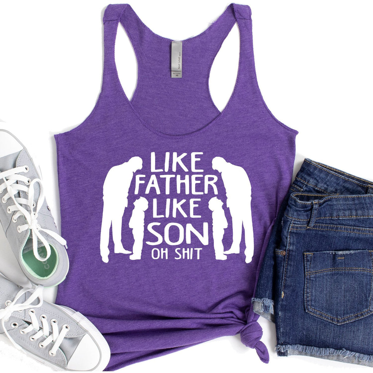 Like Father Like Son Oh Shit - Tank Top Racerback