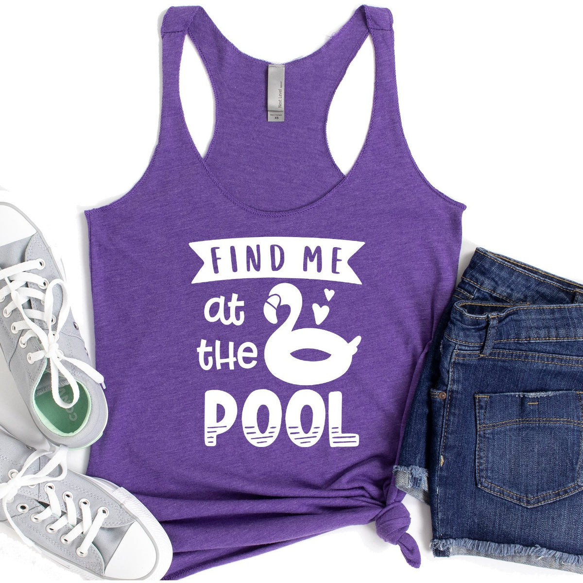 Find Me At The Pool - Tank Top Racerback