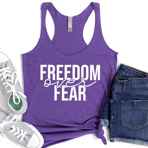 Freedom Over Fear - Tank Top Racerback