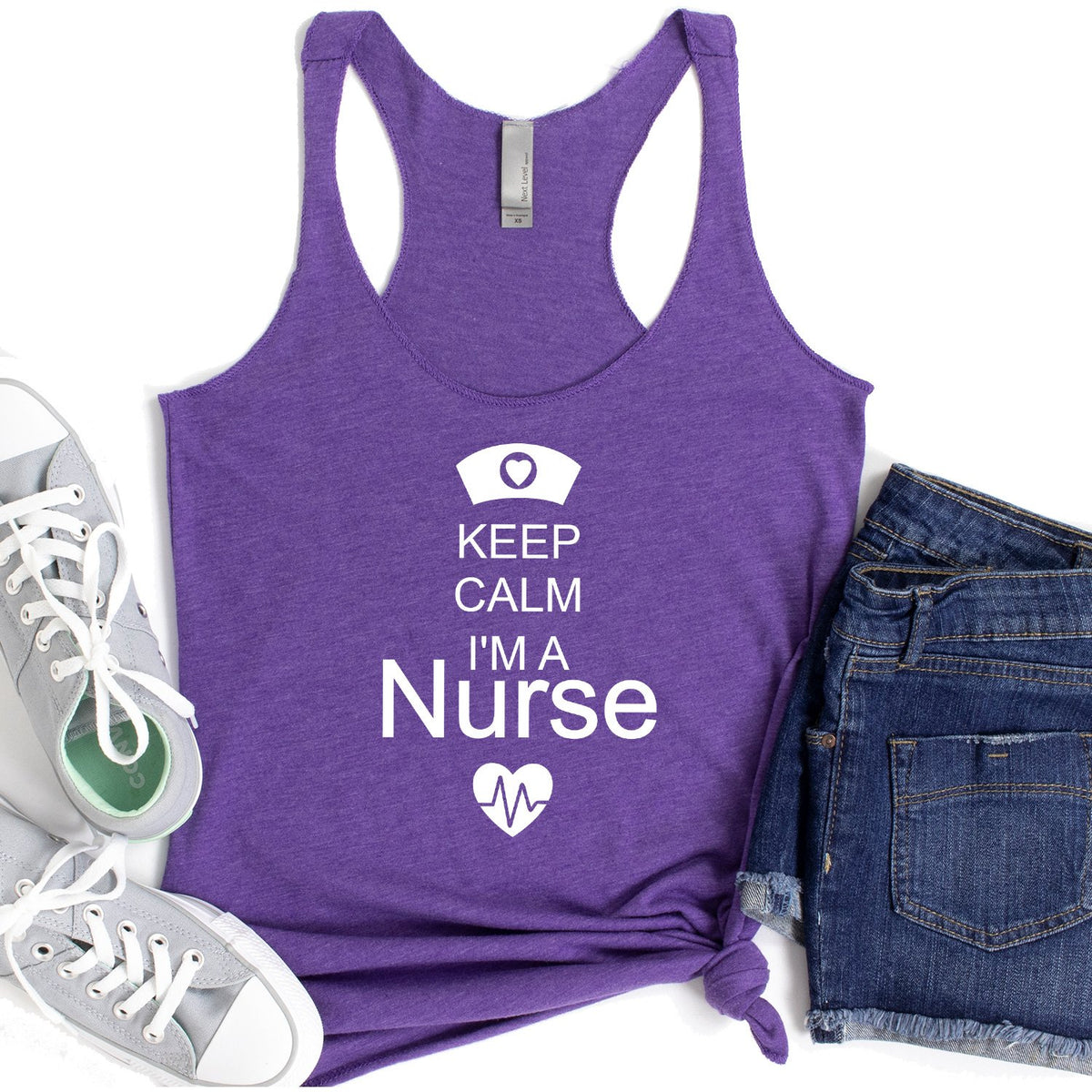 Keep Calm I&#39;m A Nurse - Tank Top Racerback