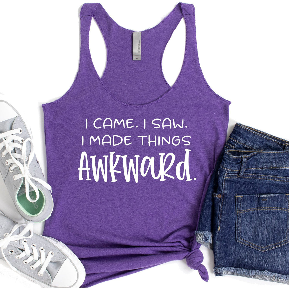 I Came I Saw I Made Things Awkward - Tank Top Racerback