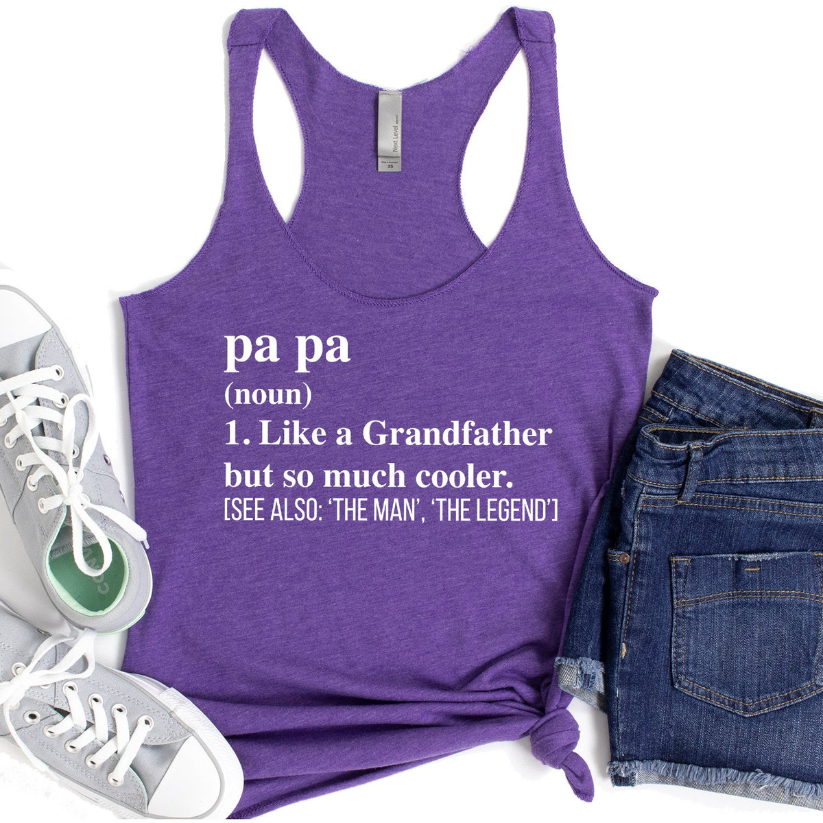 Pa Pa (Noun) 1. Like A Grandfather But So Much Cooler - Tank Top Racerback