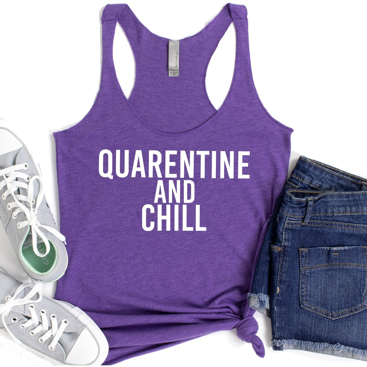 Quarantine and Chill - Tank Top Racerback