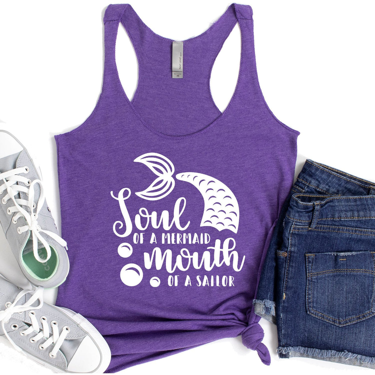 Soul of A Mermaid Mouth of A Sailor - Tank Top Racerback
