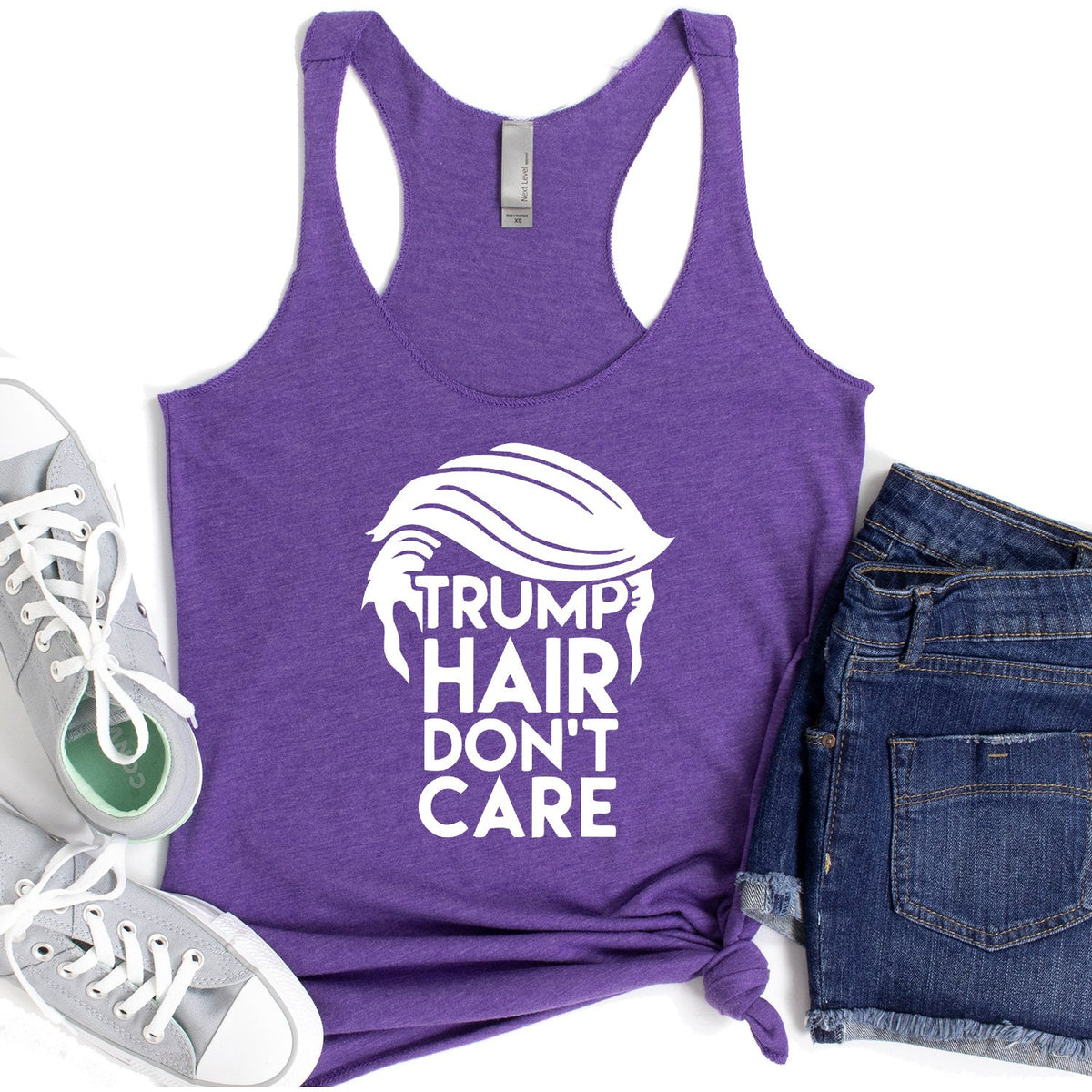 Trump Hair Don&#39;t Care - Tank Top Racerback