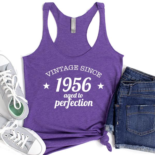 Vintage Since 1956 Aged to Perfection 65 Years Old - Tank Top Racerback