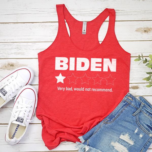 Joe Biden One Star Review Very Bad Would Not Recommend - Tank Top Racerback