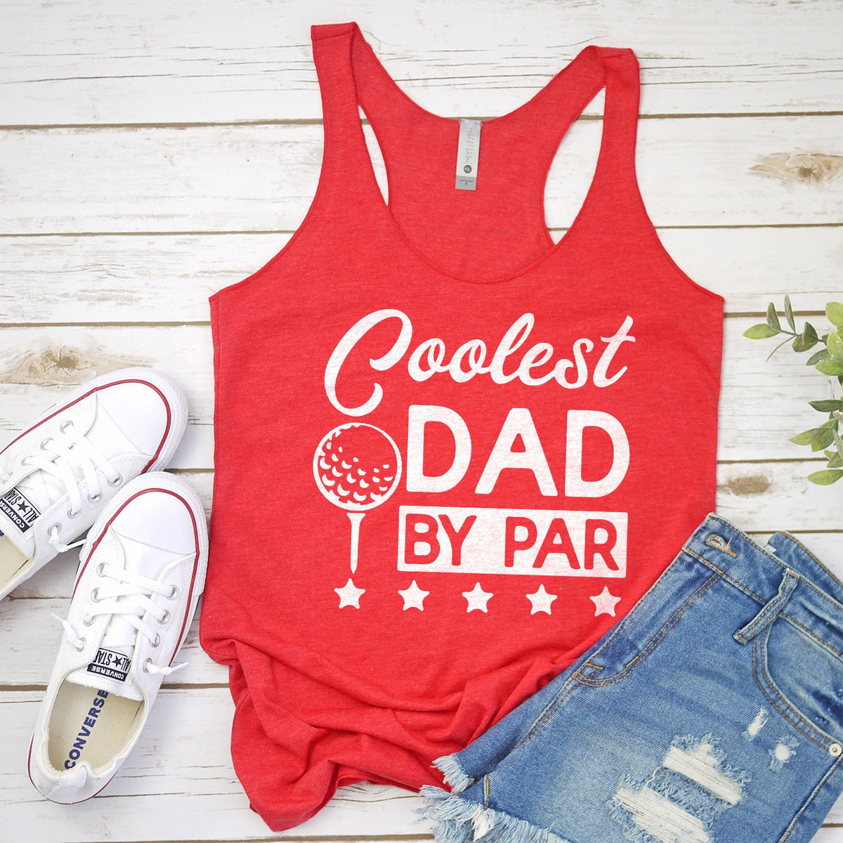 Coolest Dad By Par - Tank Top Racerback