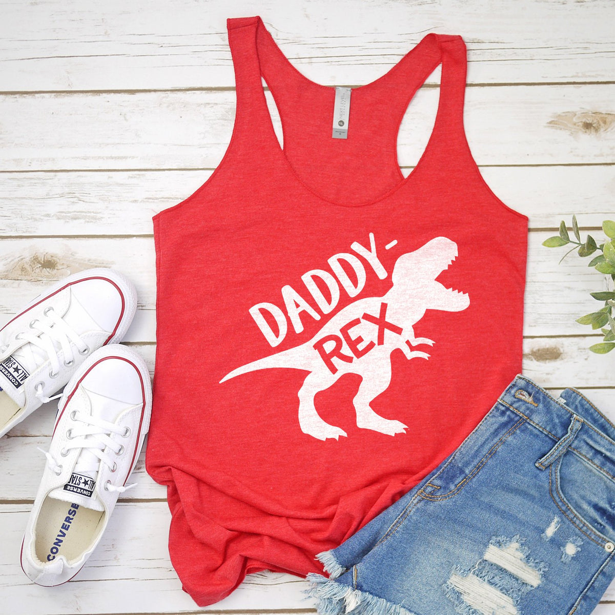 Daddy Rex Dinosaur - Tank Top Racerback