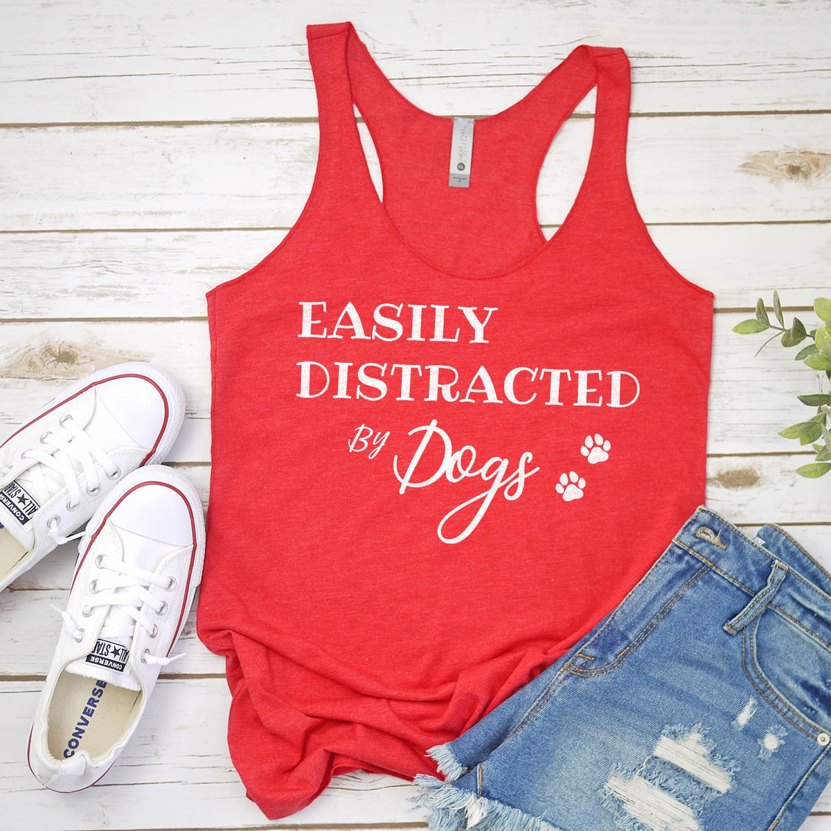 Easily Distracted By Dogs - Tank Top Racerback