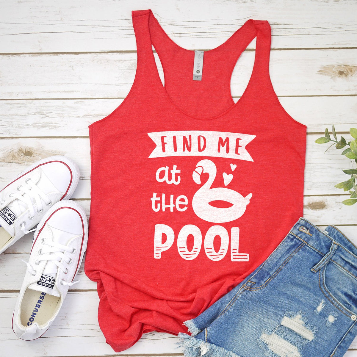 Find Me At The Pool - Tank Top Racerback