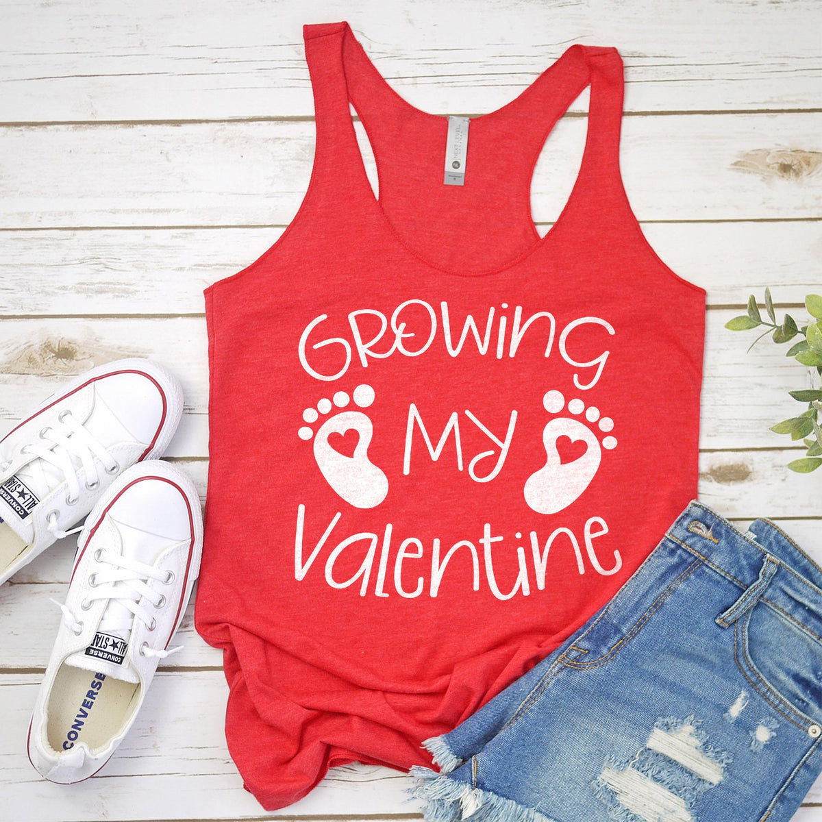 Growing My Valentine - Tank Top Racerback