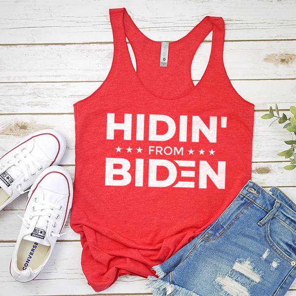 Hidin&#39; From Biden - Tank Top Racerback