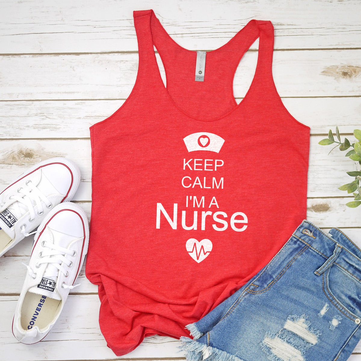 Keep Calm I&#39;m A Nurse - Tank Top Racerback