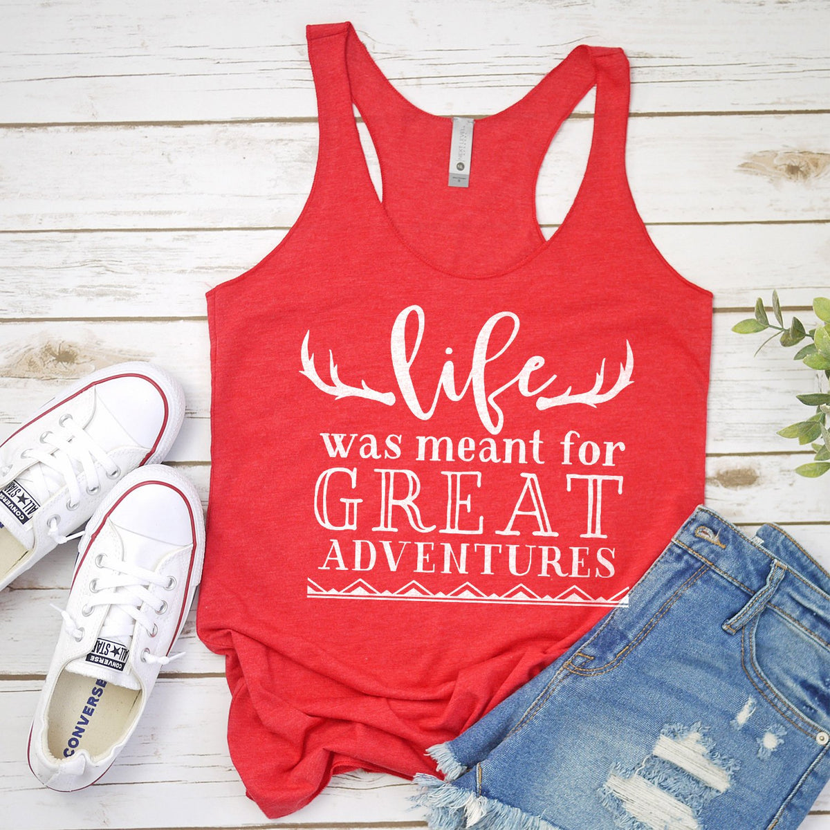 Life Was Meant For Great Adventure - Tank Top Racerback