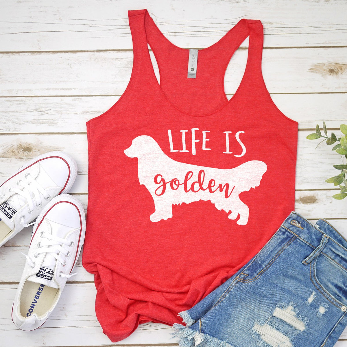 Life is Golden Retriever - Tank Top Racerback