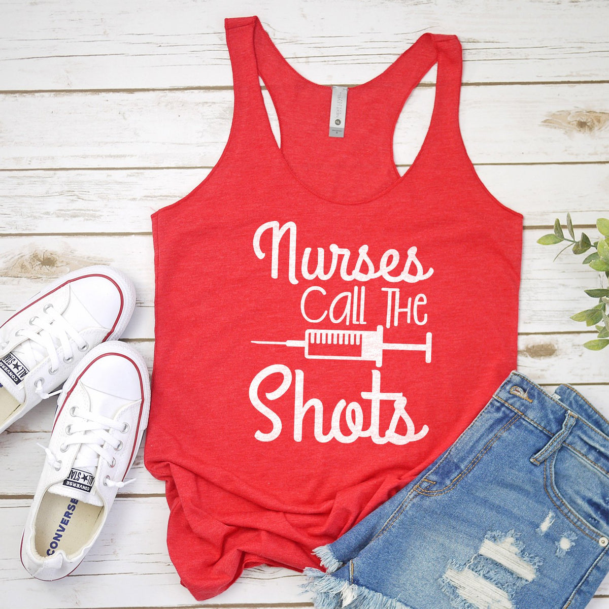 Nurses Call the Shots - Tank Top Racerback