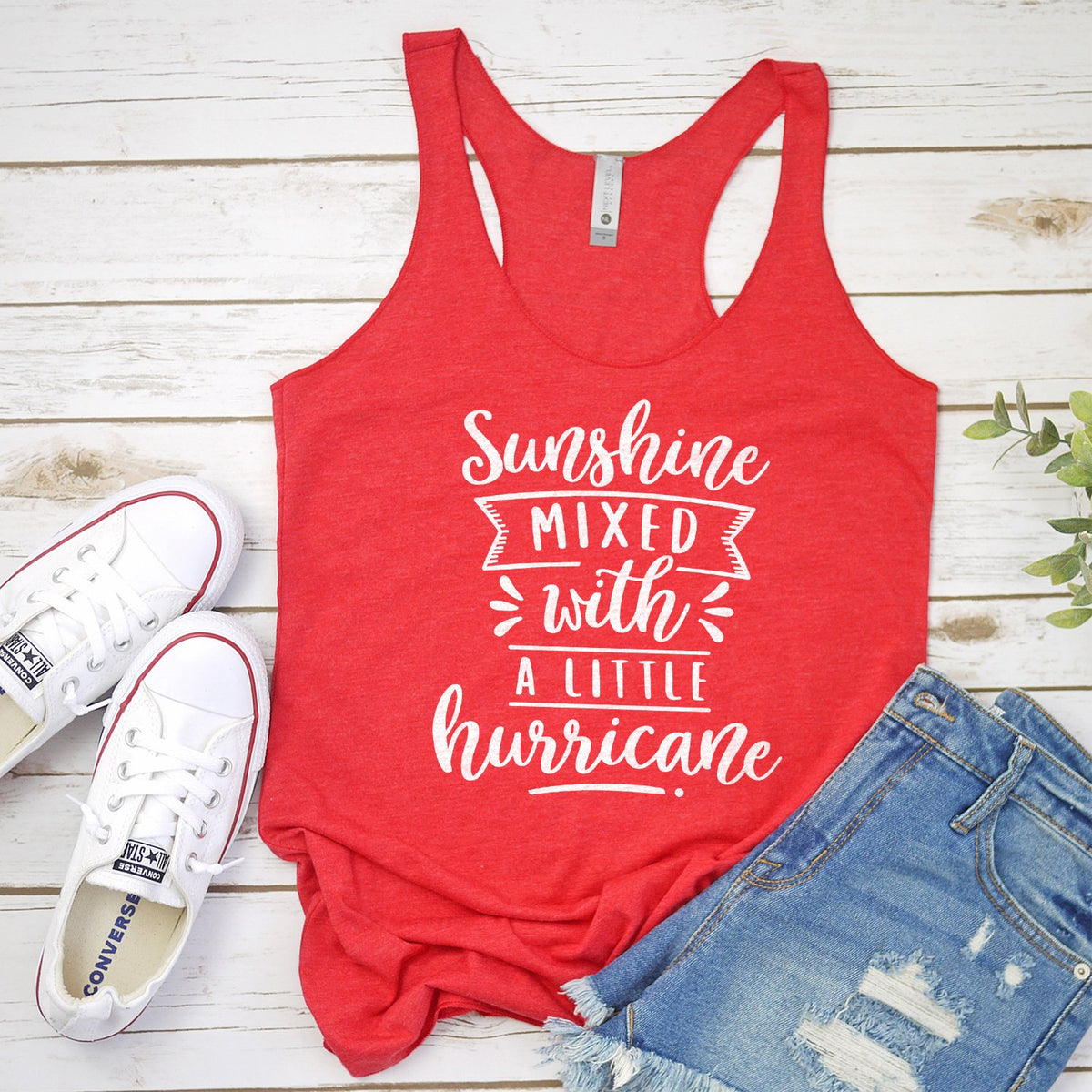 Sunshine Mixed with A Little Hurricane - Tank Top Racerback