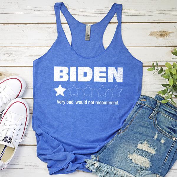 Joe Biden One Star Review Very Bad Would Not Recommend - Tank Top Racerback