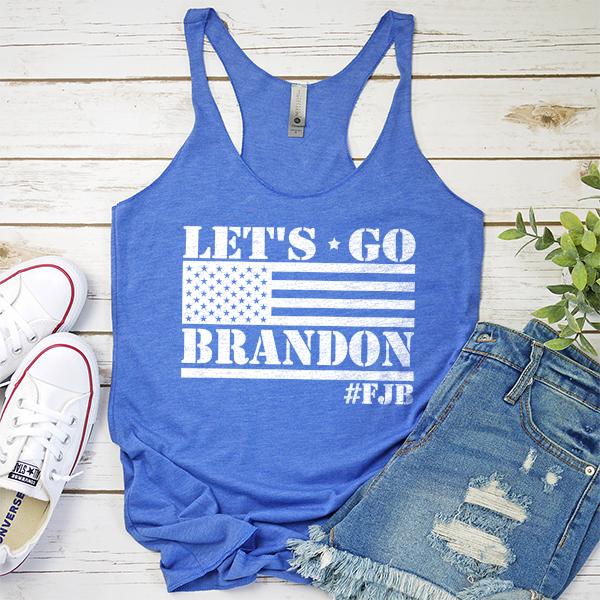 Let&#39;s Go Brandon American Flag - Tank Top Racerback