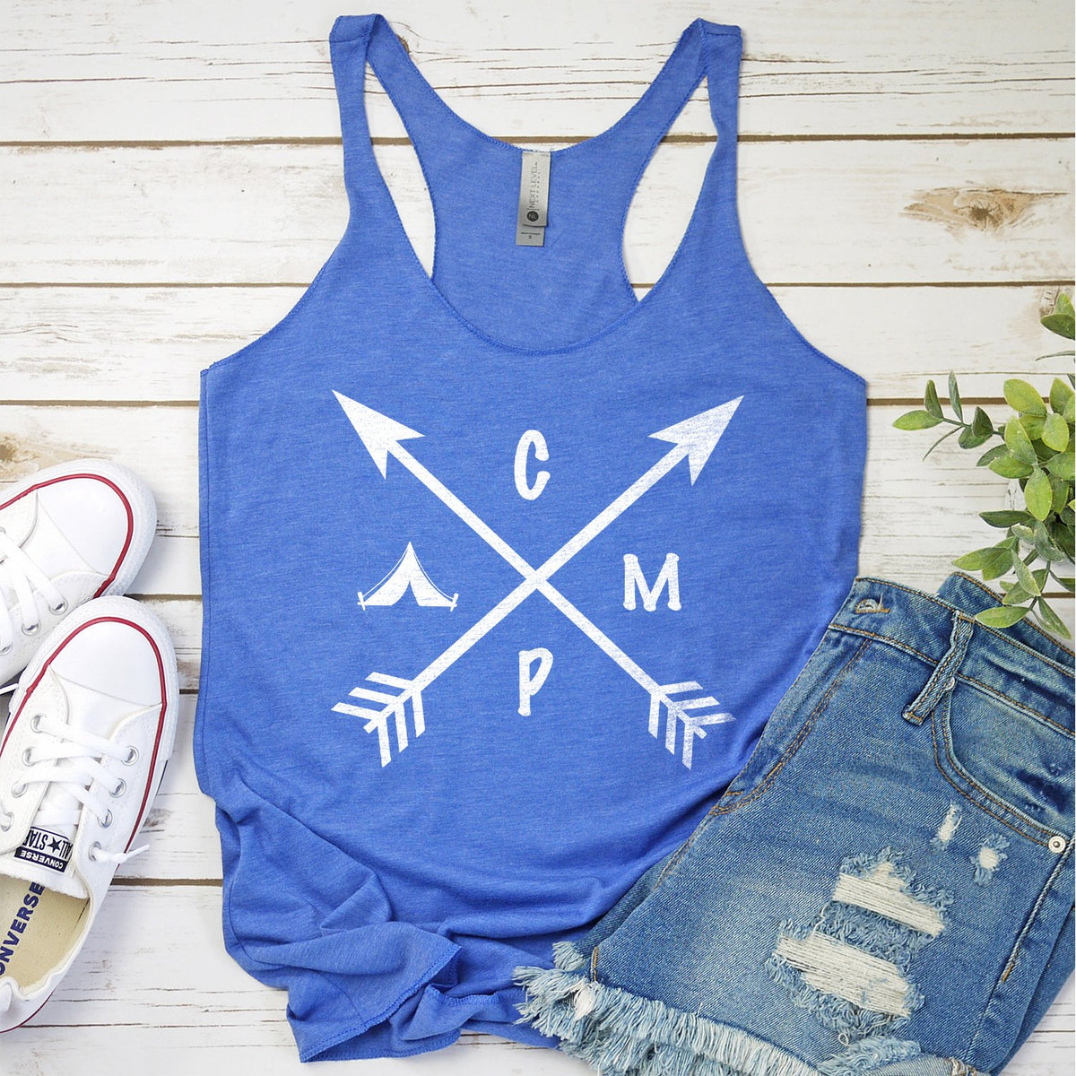 Camp with Arrows - Tank Top Racerback