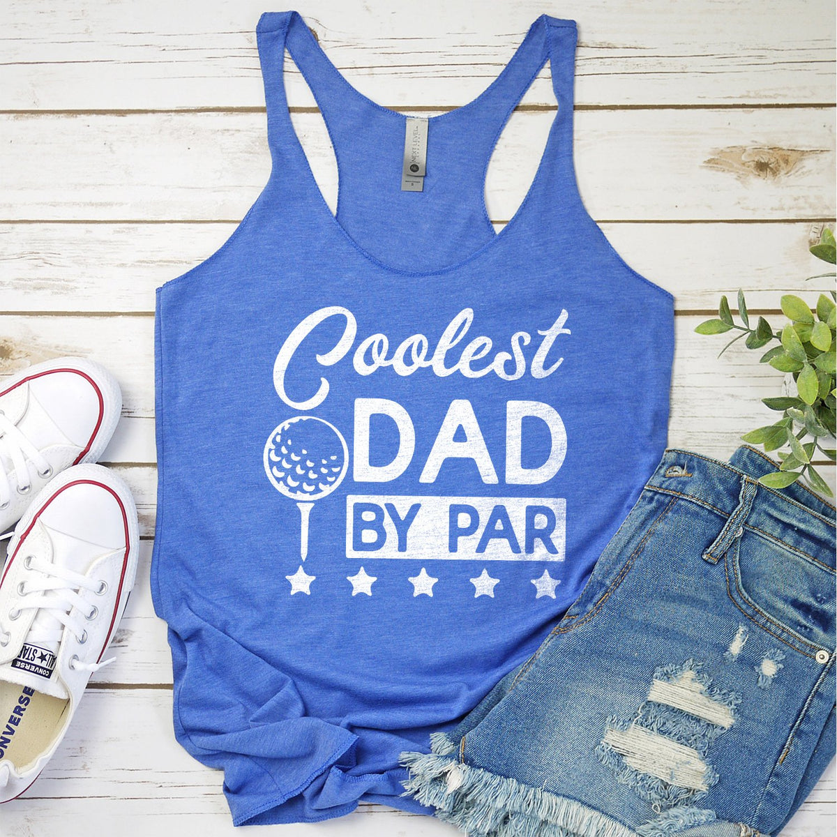 Coolest Dad By Par - Tank Top Racerback
