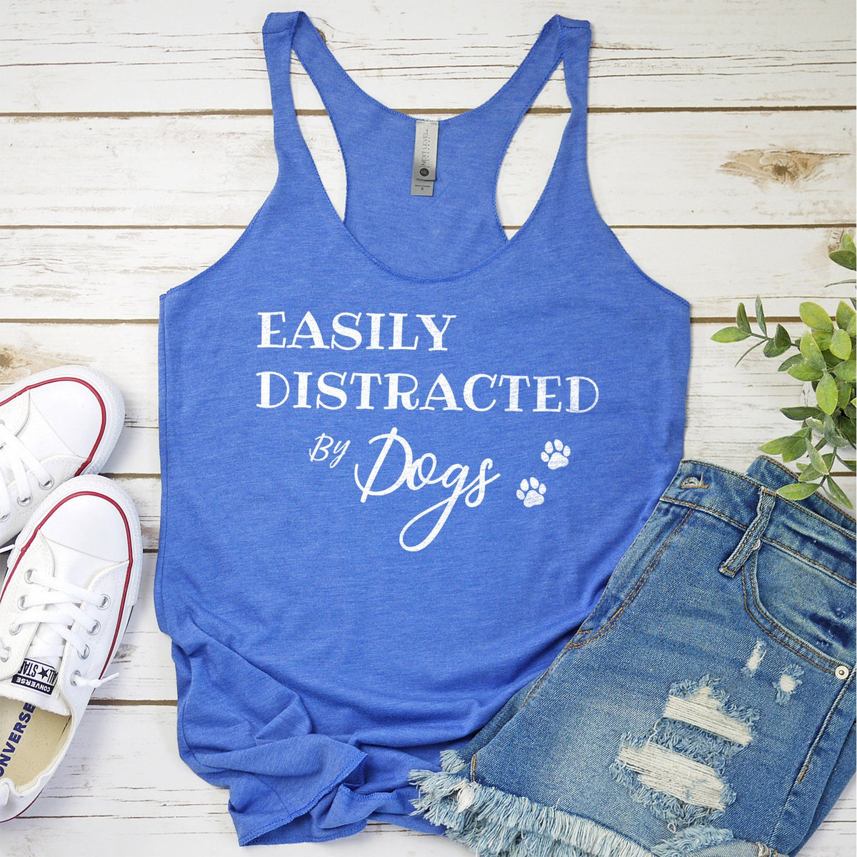 Easily Distracted By Dogs - Tank Top Racerback
