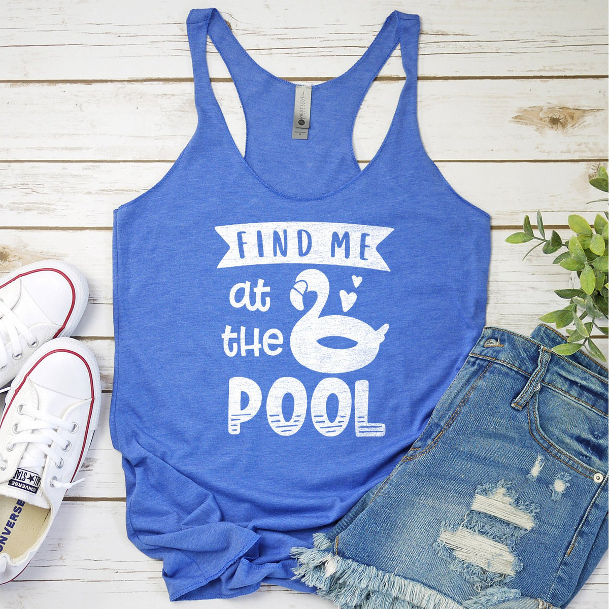 Find Me At The Pool - Tank Top Racerback