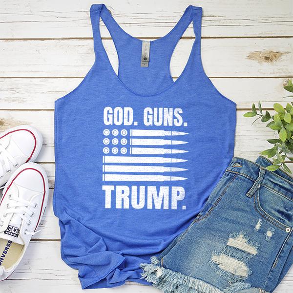 God Guns and Trump - Tank Top Racerback
