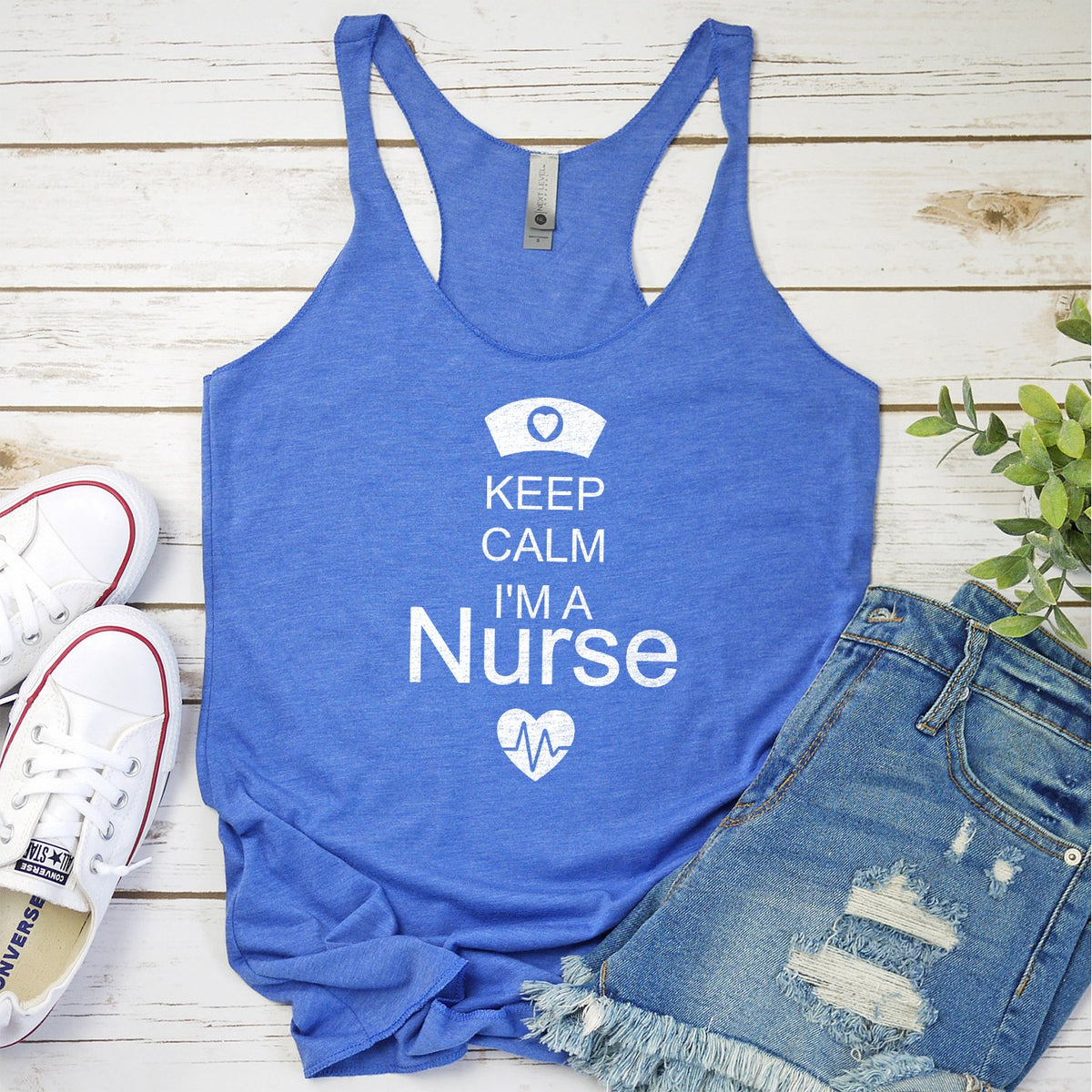 Keep Calm I&#39;m A Nurse - Tank Top Racerback