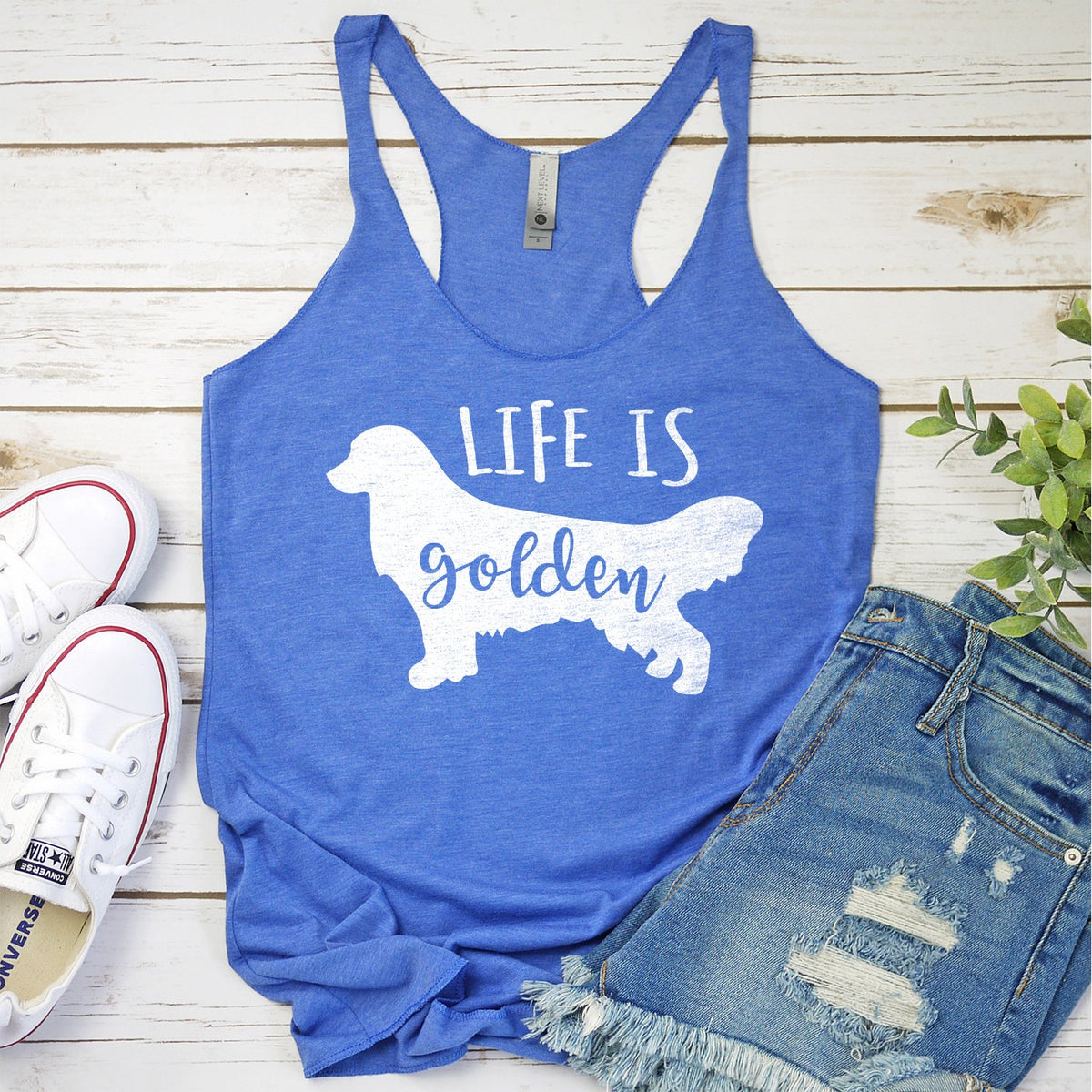 Life is Golden Retriever - Tank Top Racerback