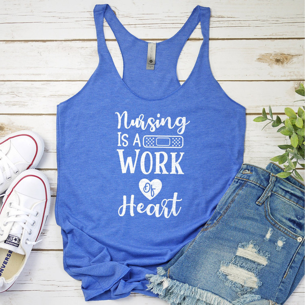 Nursing is A Work of Heart - Tank Top Racerback