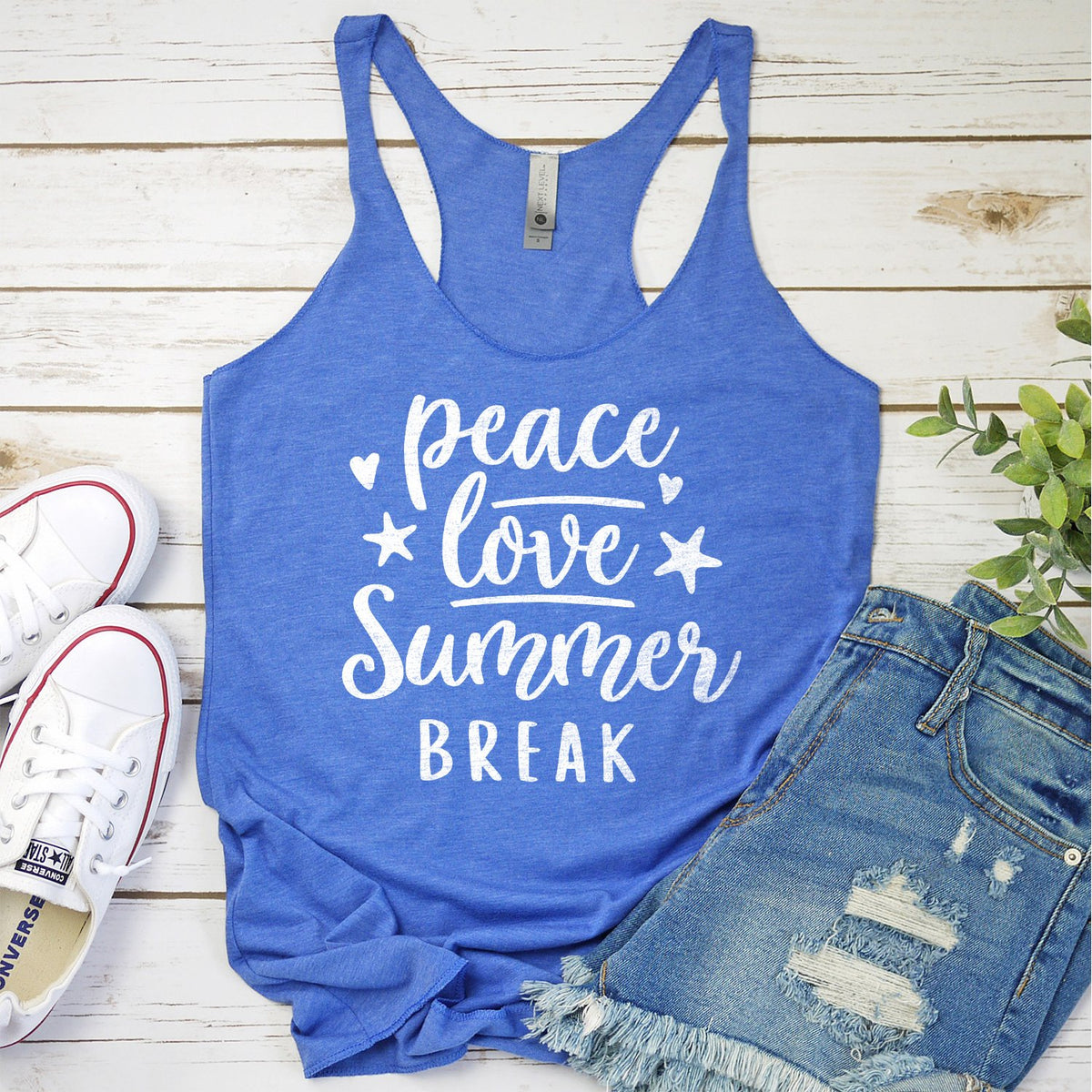 Peace Love Summer Break - Tank Top Racerback