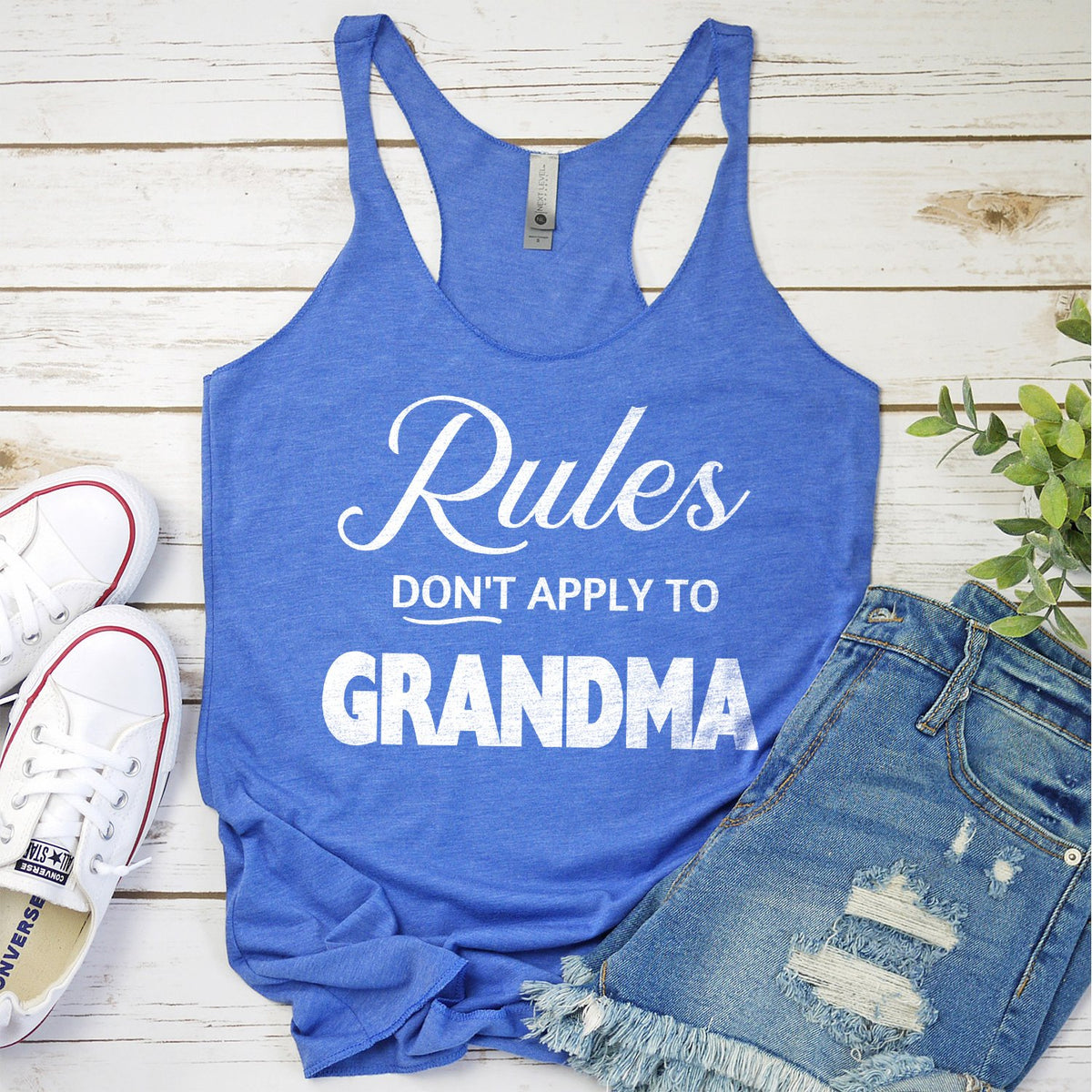 Rules Don&#39;t Apply To Grandma - Tank Top Racerback