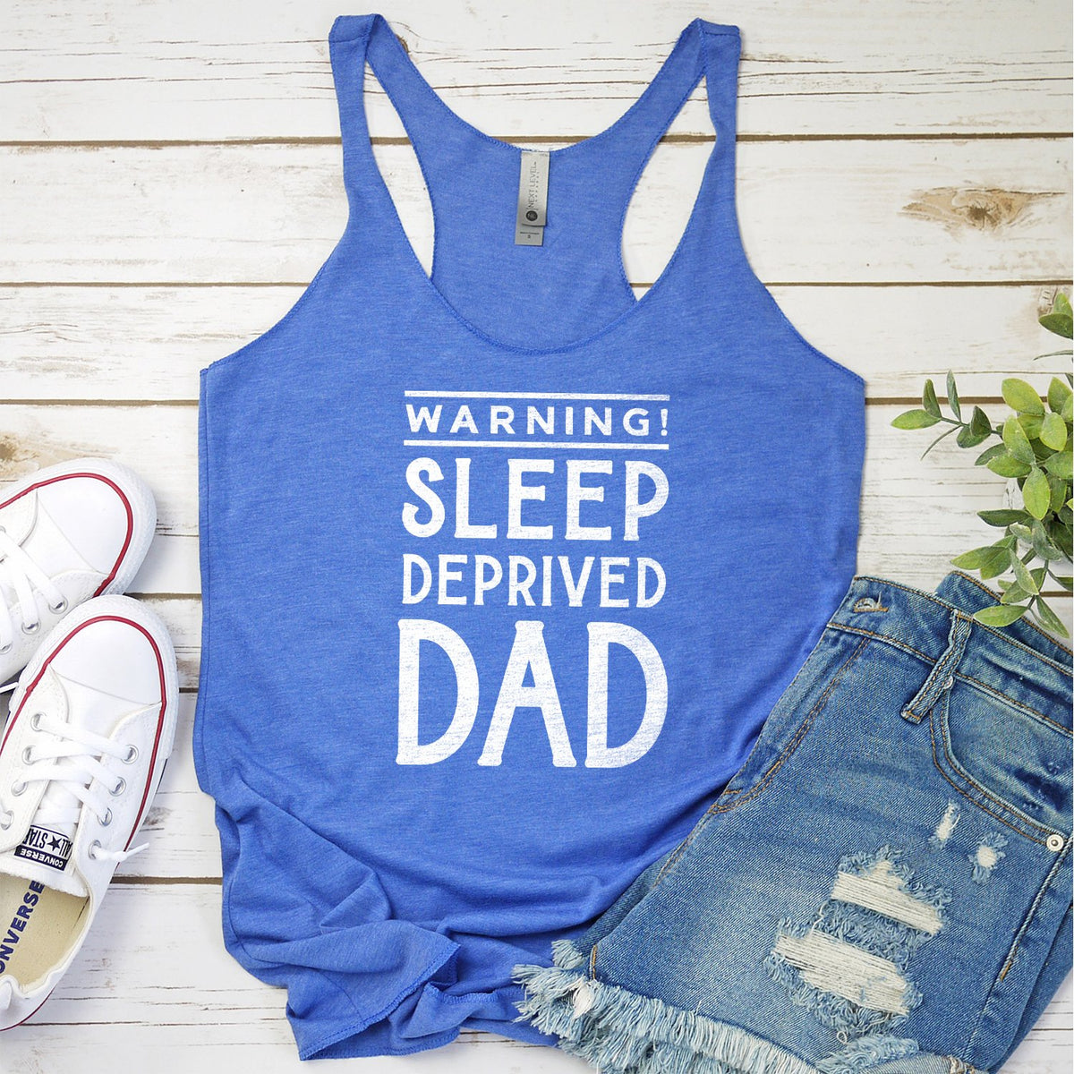 Warning! Sleep Deprived Dad - Tank Top Racerback