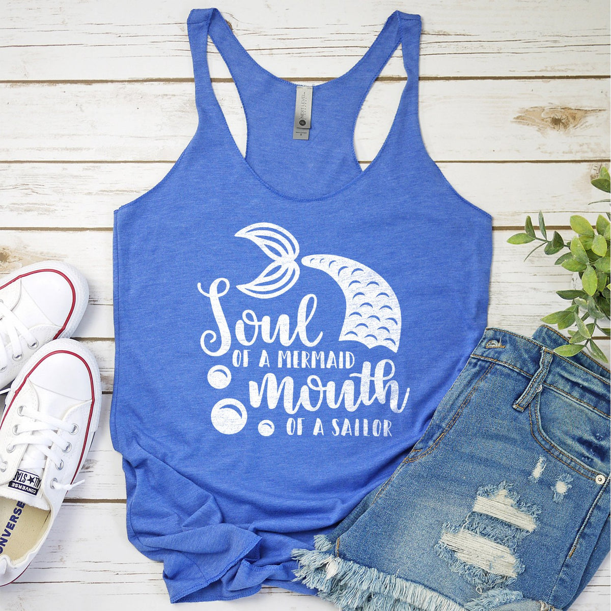Soul of A Mermaid Mouth of A Sailor - Tank Top Racerback
