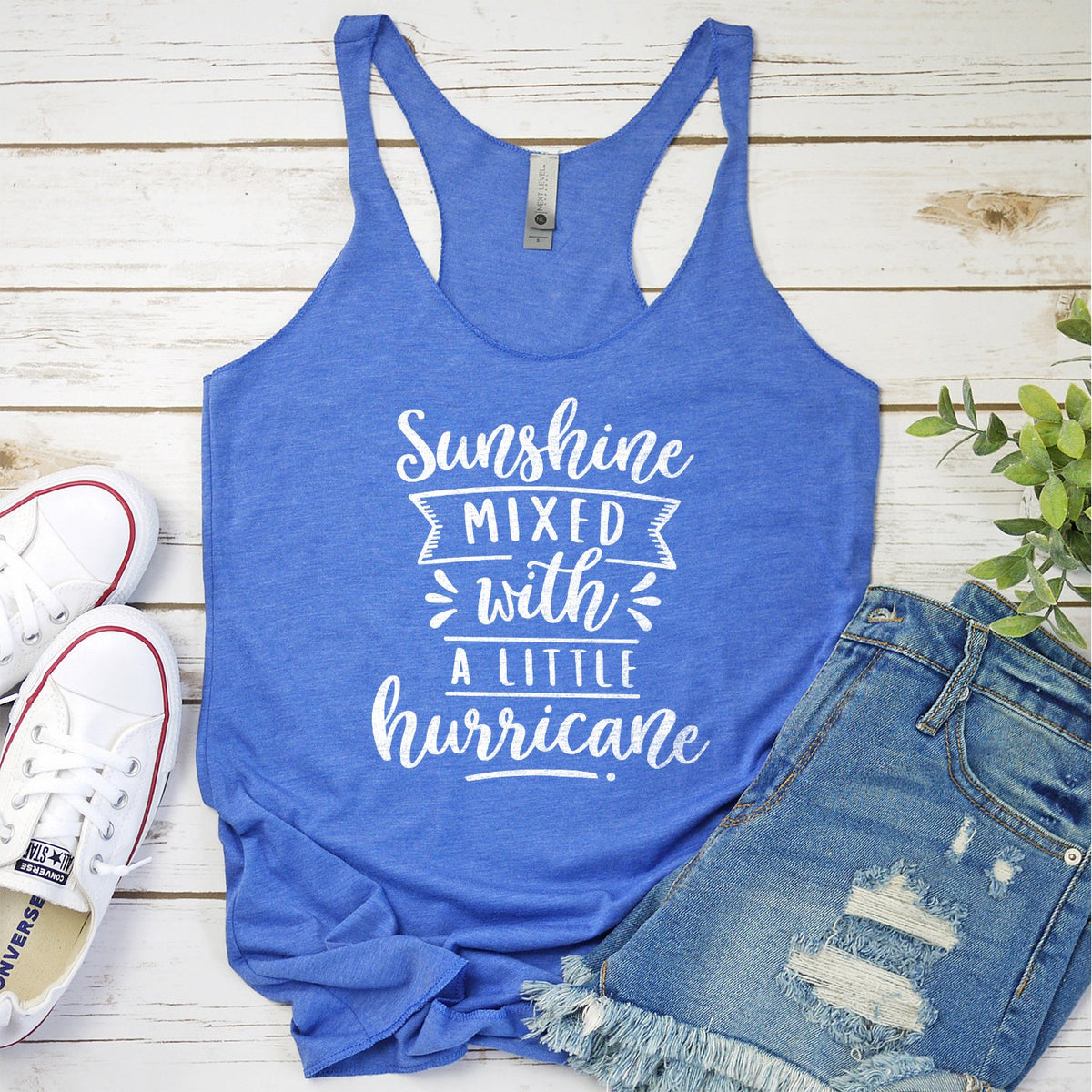 Sunshine Mixed with A Little Hurricane - Tank Top Racerback