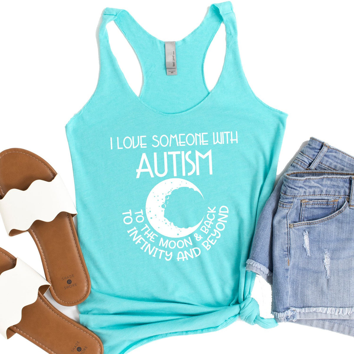 I Love Someone with the Autism to the Moon &amp; Back - Tank Top Racerback