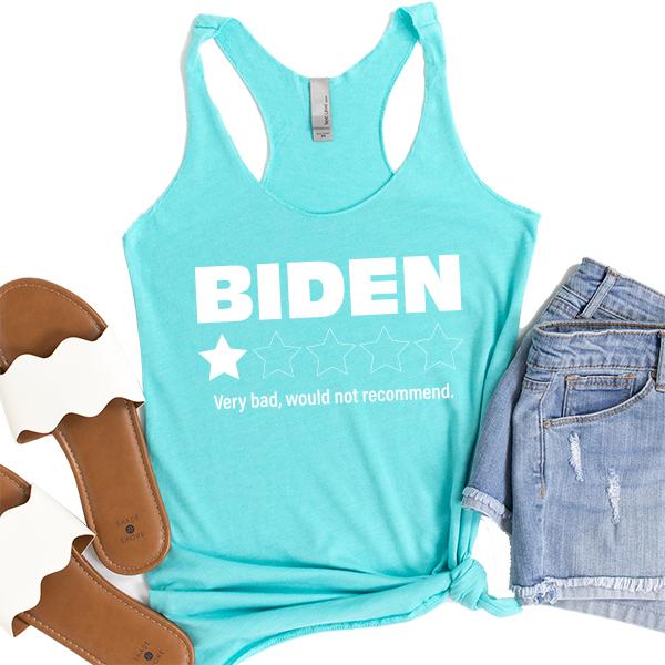 Joe Biden One Star Review Very Bad Would Not Recommend - Tank Top Racerback