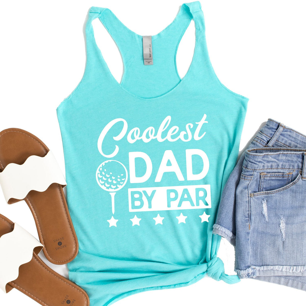 Coolest Dad By Par - Tank Top Racerback