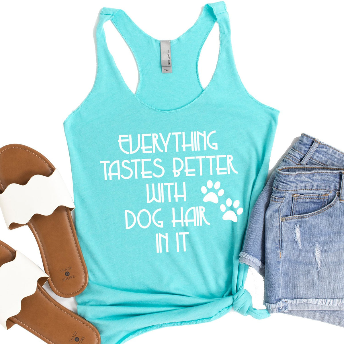 Everything Tastes Better with Dog Hair in It - Tank Top Racerback